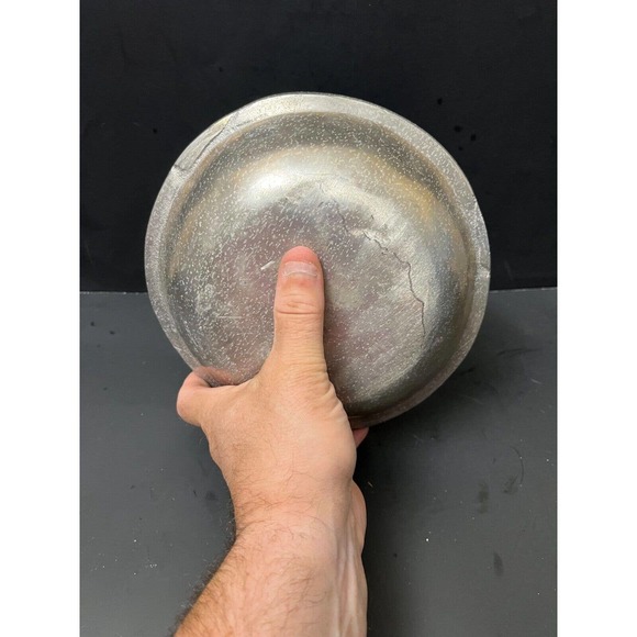 Vintage Cast Aluminum Bowl with Scene of Momma Bunny and Her Babies Playing - Picture 5 of 6